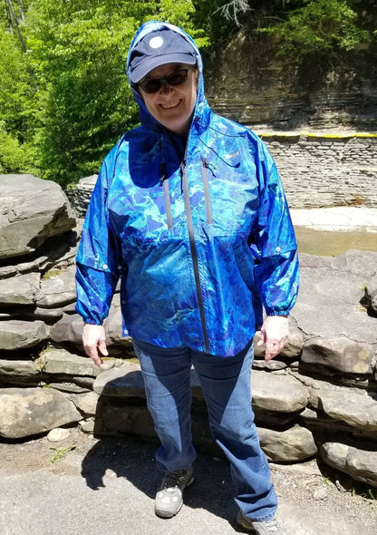Brella Blue Unisex Rain Jacket for Youth + Petite Adults
