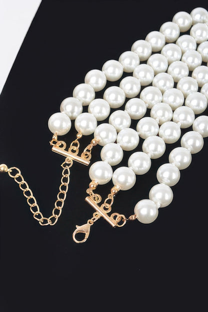 SUTTON PLACE Faux Pearl Necklace & Earring Set: BYMANYC ® New York