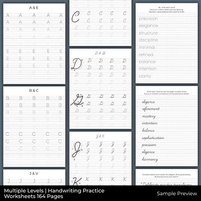 PREMIUM HANDWRITING IMPROVEMENT BUNDLE E-WORKBOOK by BASTION®