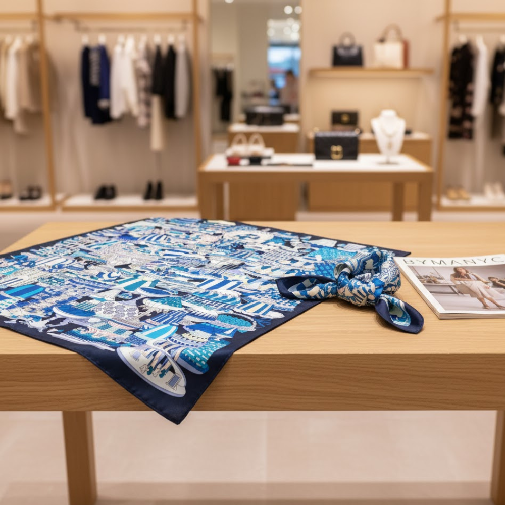 Scarf AQUATIC ODYSSEY Metropolitan Collection BYMANYC ® New York