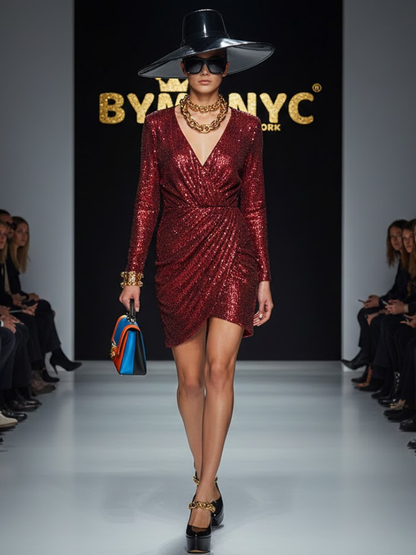 Scarlet Sequin Wrap • MEATPACKING New Collection BYMANYC ® New York