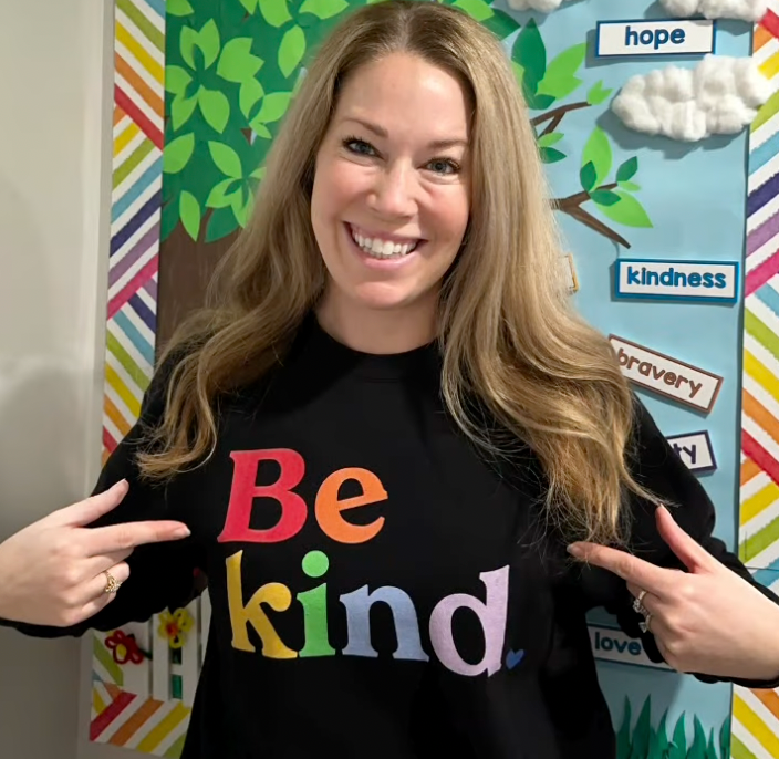 Be Kind Rainbow Crewneck Sweatshirt