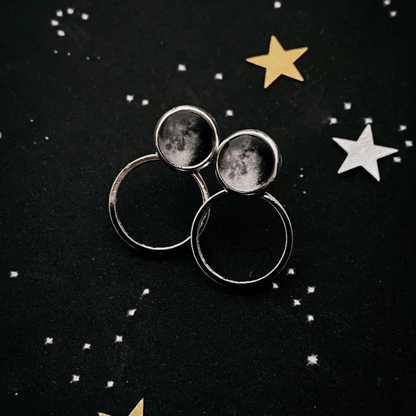 CLEARANCE My Moon Circle Ear Jacket Earrings