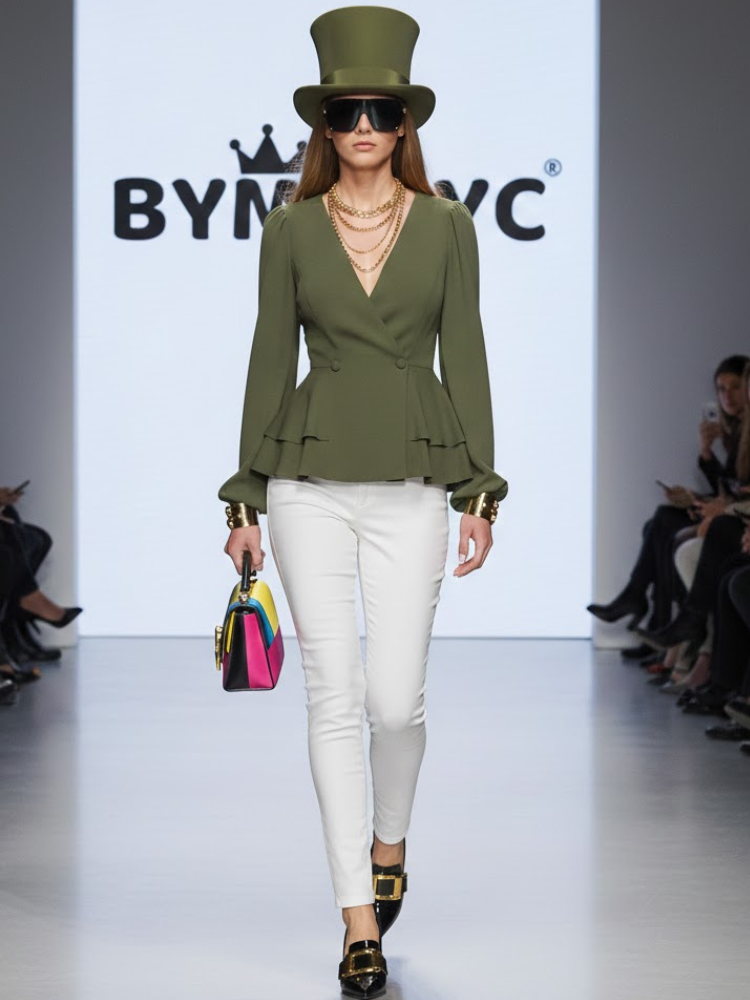 Sculptural Peplum Blouse • HUDSON New Collection BYMANYC ® New York