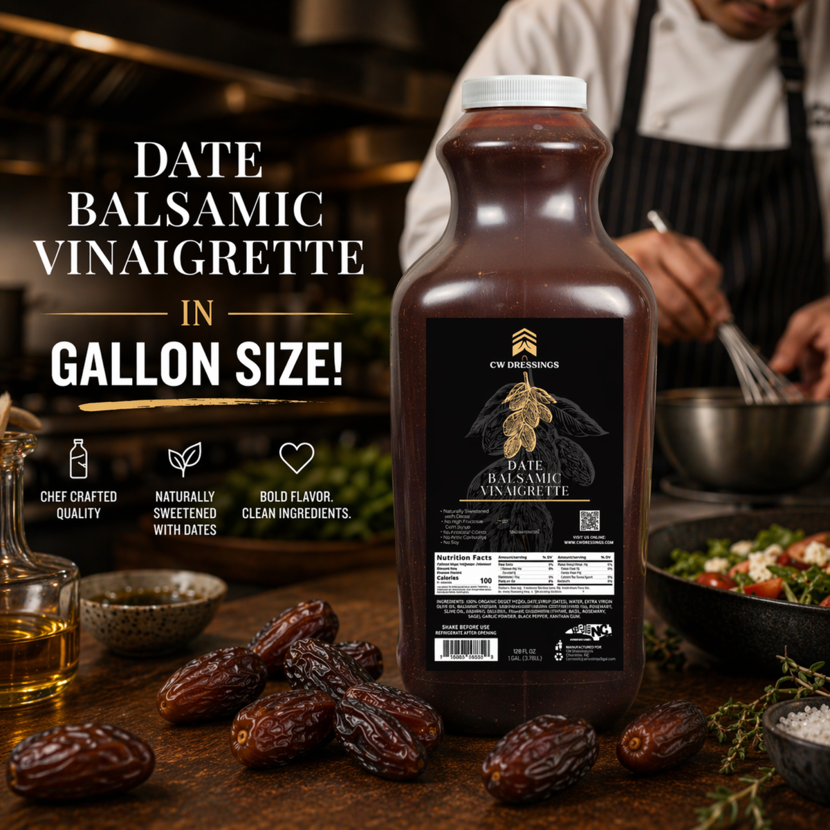 Date Balsamic Vinaigrette – (1 Gallon)