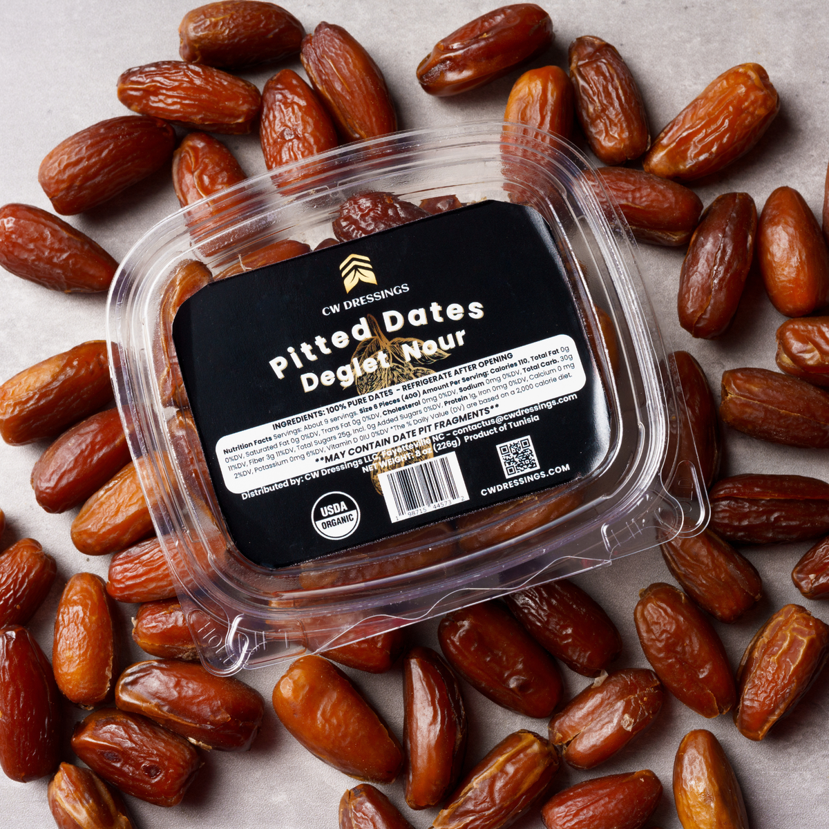 Pitted, Organic Deglet Nour Dates 8oz
