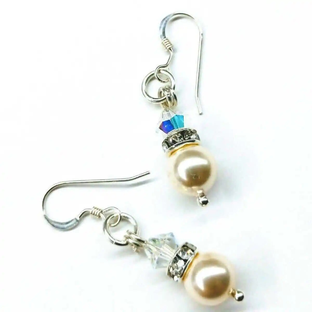 Various Color Swarovski Crystal Pearl Stack Earrings