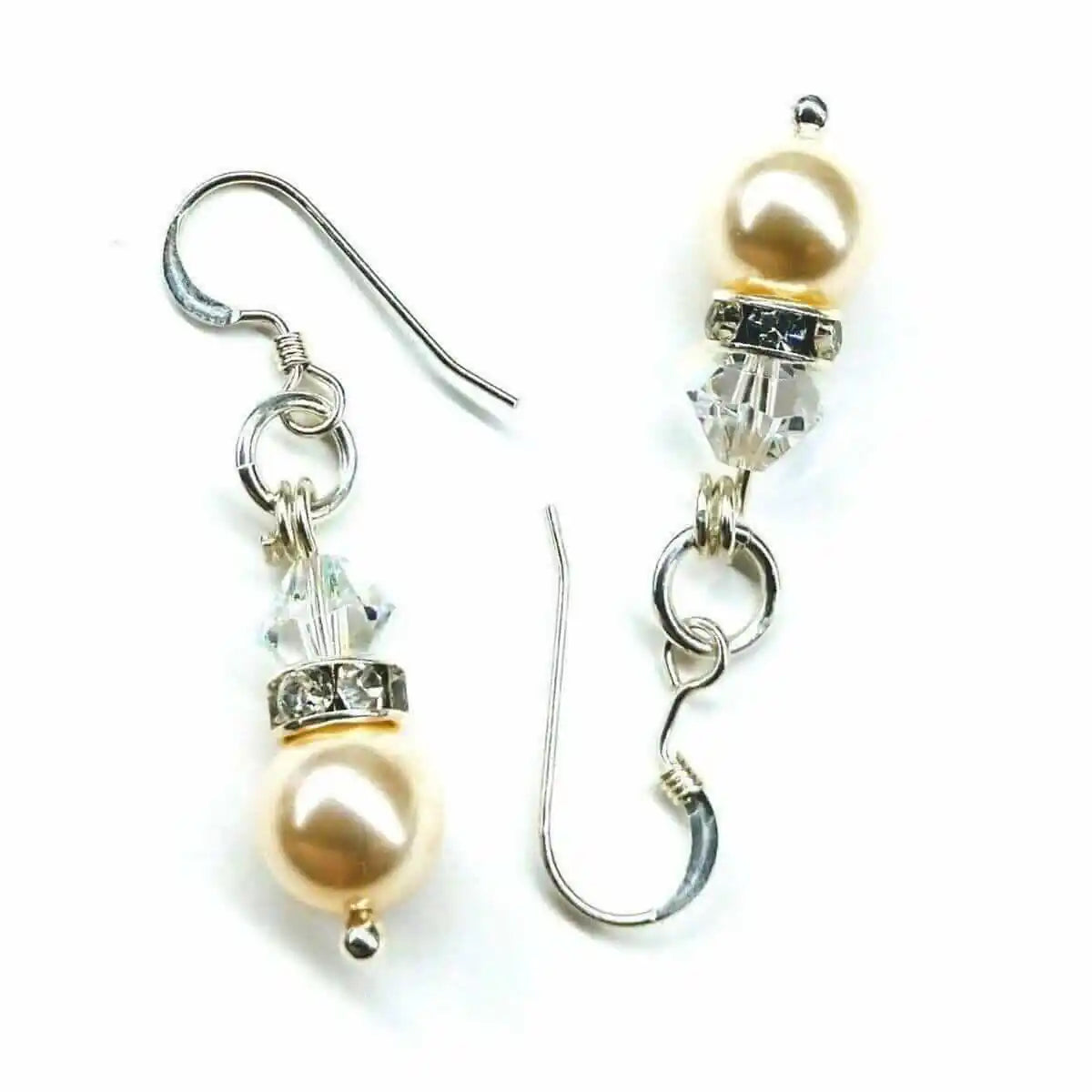 Various Color Swarovski Crystal Pearl Stack Earrings