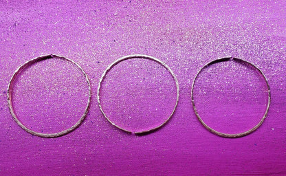 Stackable Copper Hammered Open Double Canted Angle Bangles