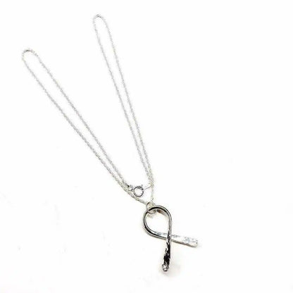 Sterling Silver Awareness Ribbon Necklace