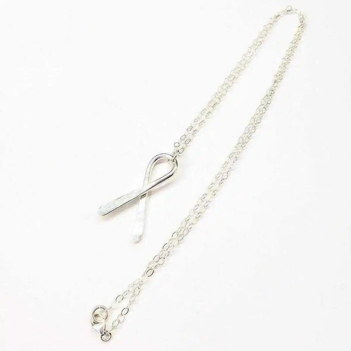 Sterling Silver Awareness Ribbon Necklace