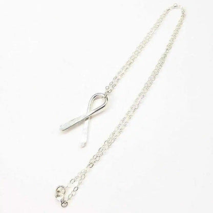 Sterling Silver Awareness Ribbon Necklace