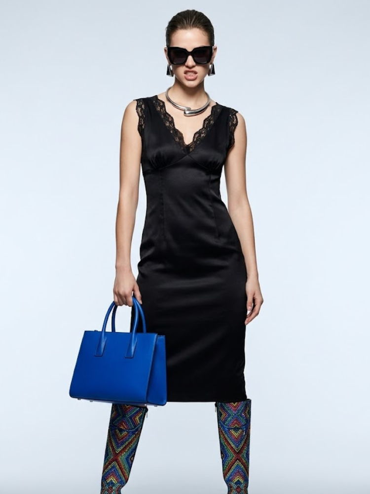 Summer Dress Woman BYMANYC ® New York Madison Avenue - Sophisticated Pleated Midi Dress