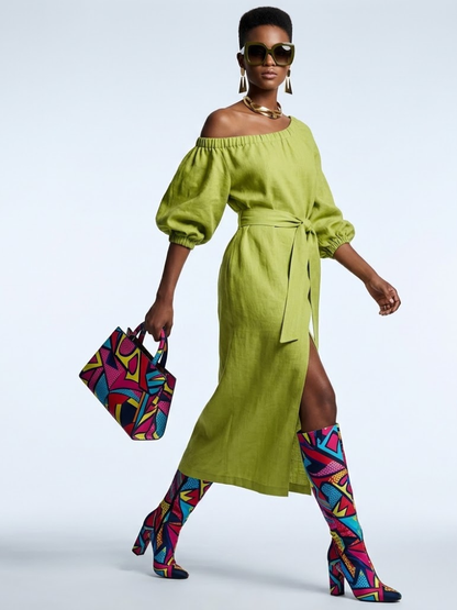 Summer Dress Woman BYMANYC ® New York Chelsea Pleated - Luxury Linen Resort Dress