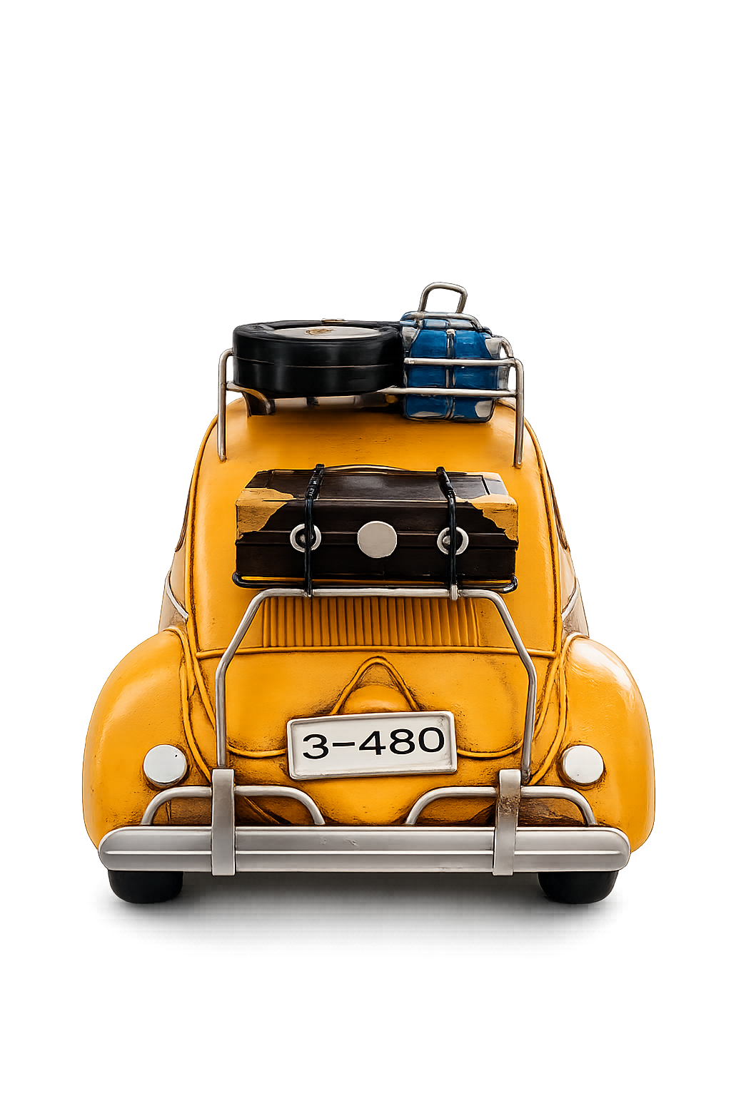 Vintage Yellow Beetle Car Model