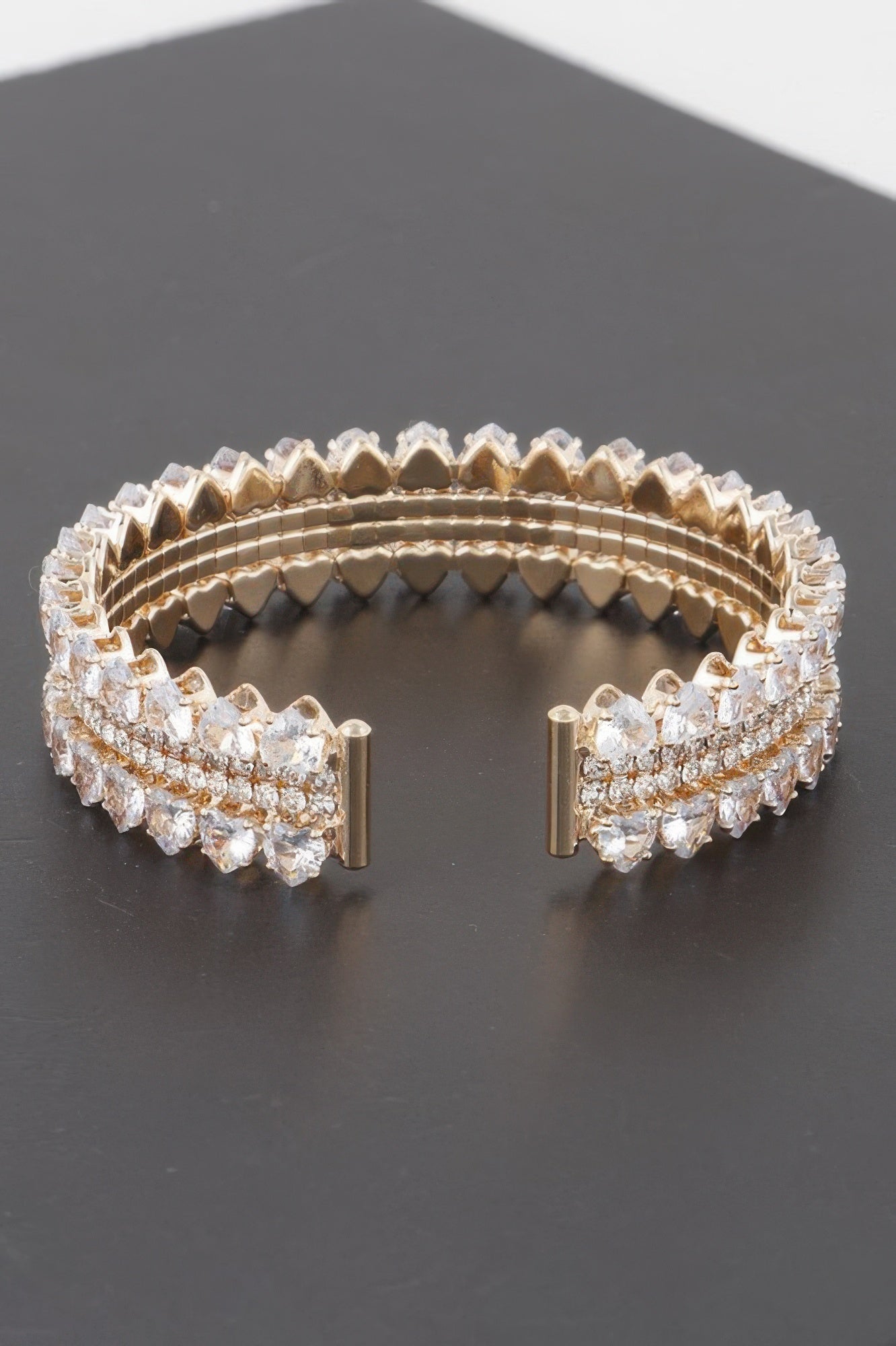 THE VESSEL Double Jeweled Cuff Bracelet: NYFW BYMANYC ® New York