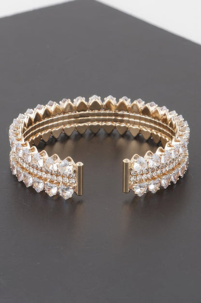 THE VESSEL Double Jeweled Cuff Bracelet: NYFW BYMANYC ® New York