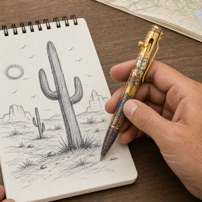THE DESERT ODYSSEY - TITANIUM - BASTION® BOLT ACTION PEN (PRE-ORDER)