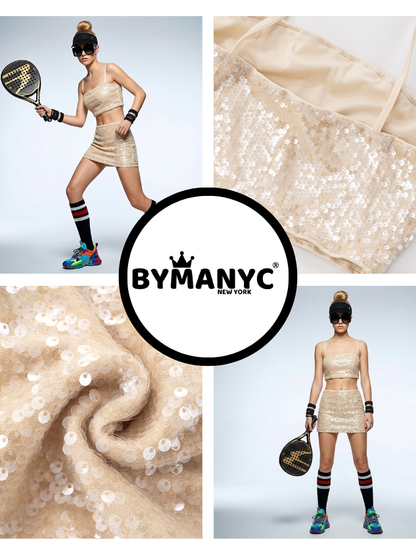 TIMES SQUARE Sequin Top & Skirt Set Prêt-À-Porter BYMANYC ® New York