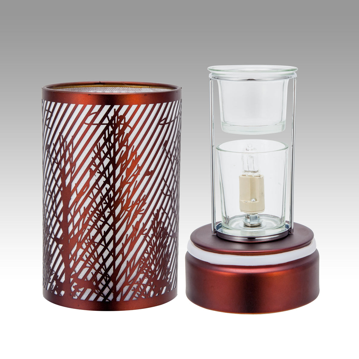 7" Touch Lamp-Fragrance Wax Melts Warmer -Electric Candle Essential Oil Burner-Metal Ravine Table Decor