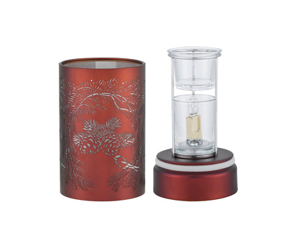 7" Touch Lamp/Oil Burner/Wax Warmer-Copper Pinecone