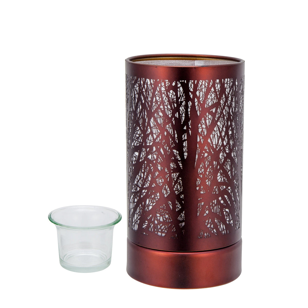 7" Touch Lamp-Fragrance Wax Melts Warmer -Electric Candle Essential Oil Burner-Metal Forest Table Decor