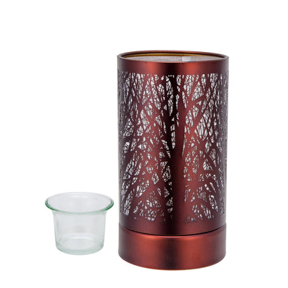 7" Touch Lamp-Fragrance Wax Melts Warmer -Electric Candle Essential Oil Burner-Metal Forest Table Decor