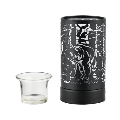 7" Touch Lamp/Oil Burner/Wax Warmer-Black Bear Family
