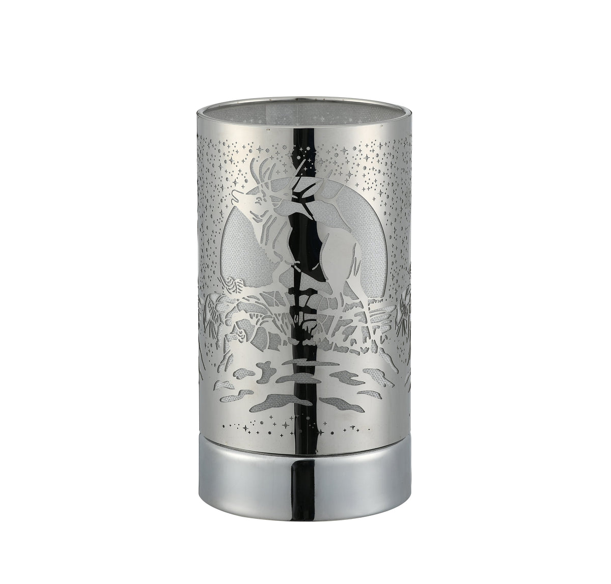 7" Touch Lamp/Oil Burner/Wax Warmer- Silver Elk