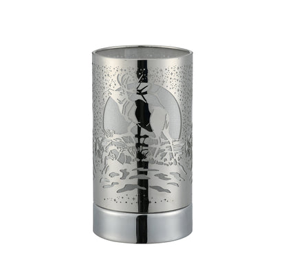 7" Touch Lamp/Oil Burner/Wax Warmer- Silver Elk