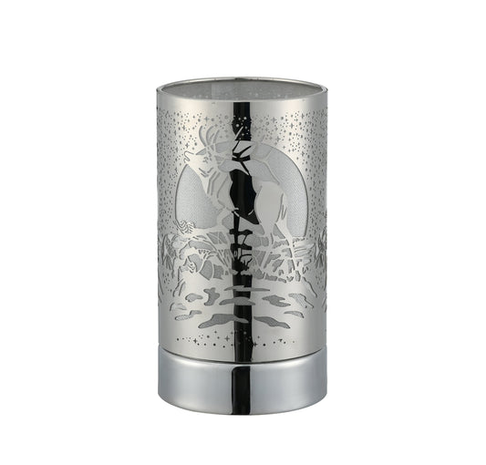 7" Touch Lamp/Oil Burner/Wax Warmer- Silver Elk