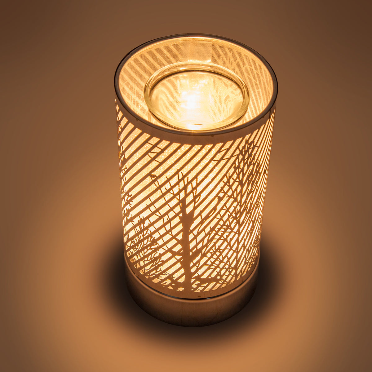 7" Touch Lamp-Fragrance Wax Melts Warmer -Electric Candle Essential Oil Burner-Metal Ravine Table Decor