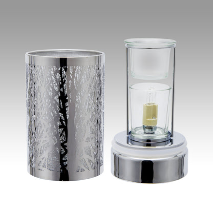 7" Touch Lamp-Fragrance Wax Melts Warmer -Electric Candle Essential Oil Burner-Metal Forest Table Decor