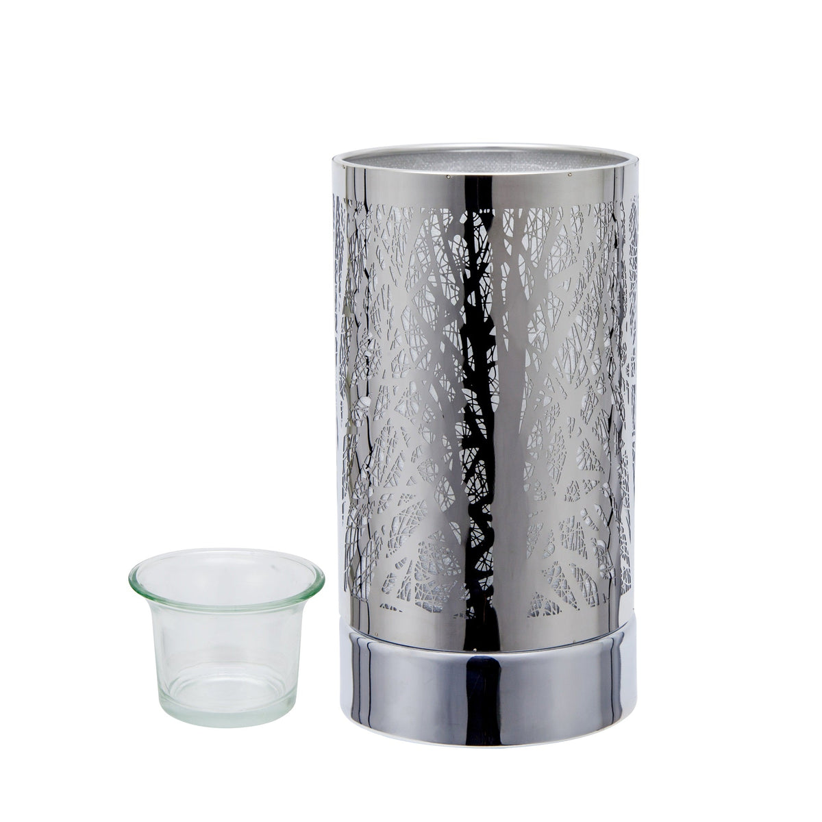 7" Touch Lamp-Fragrance Wax Melts Warmer -Electric Candle Essential Oil Burner-Metal Forest Table Decor