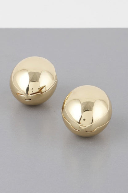 TRIBECA Empty Shell Clasp Earrings: NYFW BYMANYC ® New York