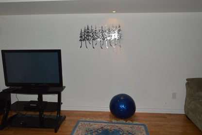 Winter Forest Wall Mountable Original Artwork  Silver
