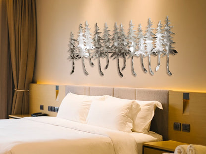 Winter Forest Wall Mountable Original Artwork  Silver