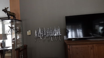 Winter Forest Wall Mountable Original Artwork  Silver