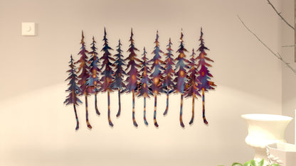 3D Forest Flamed Wall Art