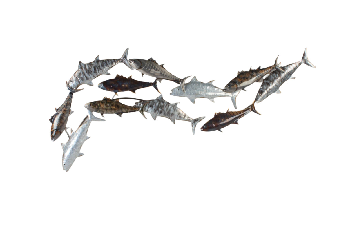 Ocean Fish Metal Wall Art 48"x20"