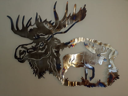 Moose Metal Wall Art