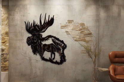 Moose Metal Wall Art