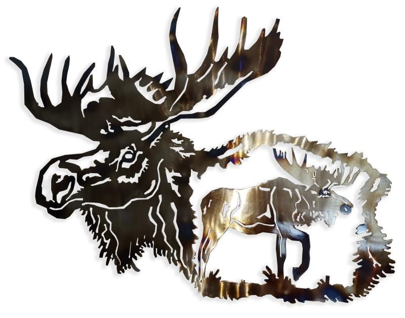 Moose Metal Wall Art