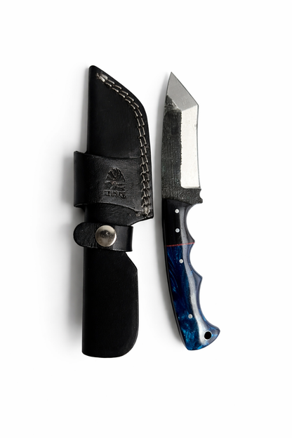 Hand-Forged Carbon Hammered Utility Knife With Resin Handle - TC-600