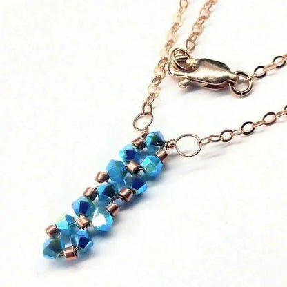 Tiny Super Sparkly Rock Candy Crystal Bar Necklace