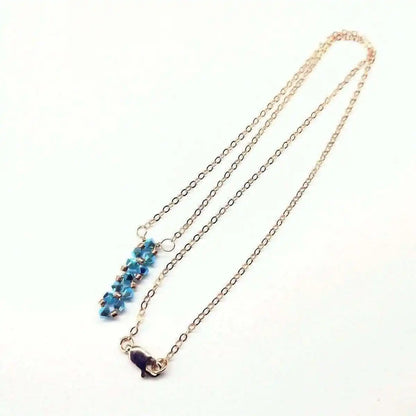 Tiny Super Sparkly Rock Candy Crystal Bar Necklace