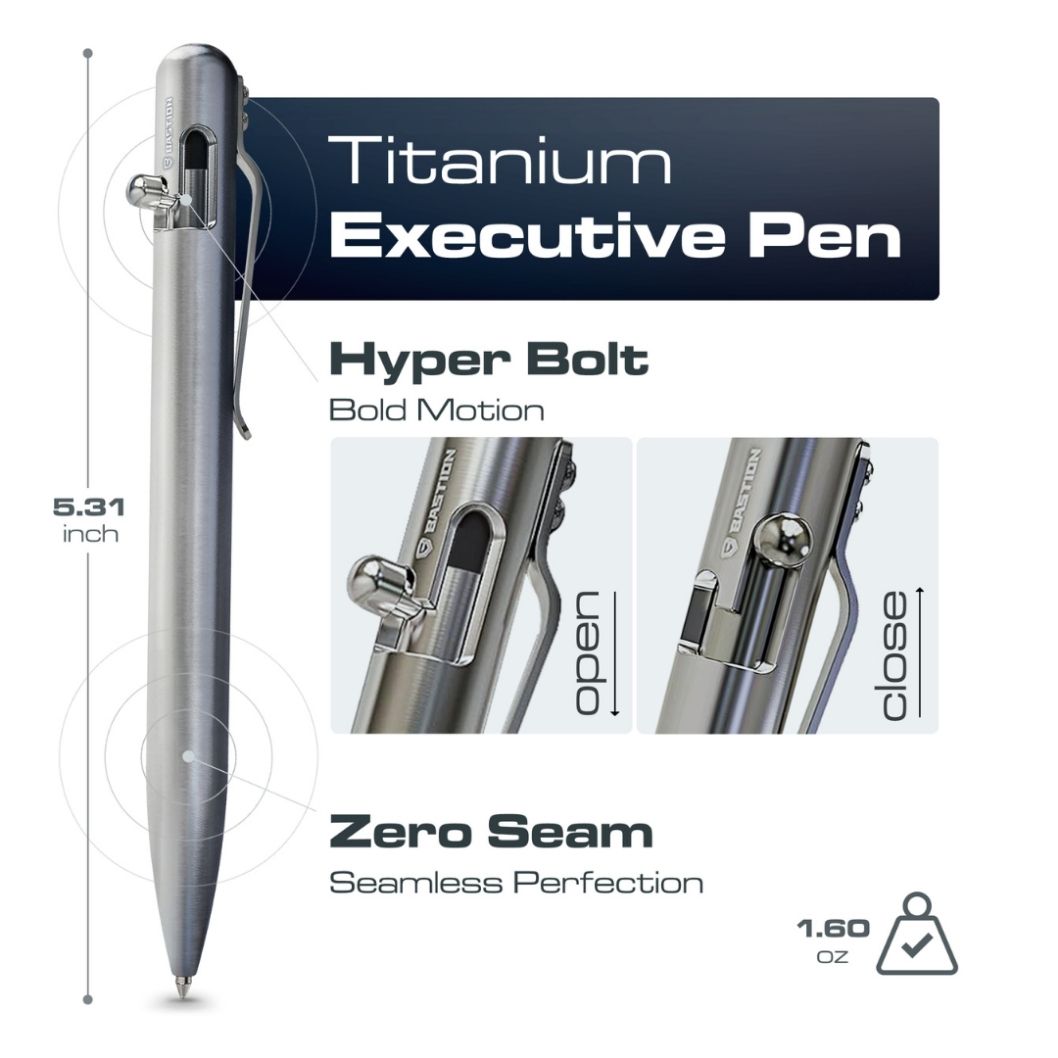 Titanium - Bolt Action Pen by Bastion®