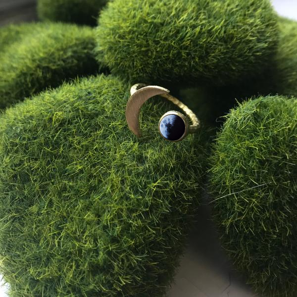 My Moon Crescent Shaped Custom Ring