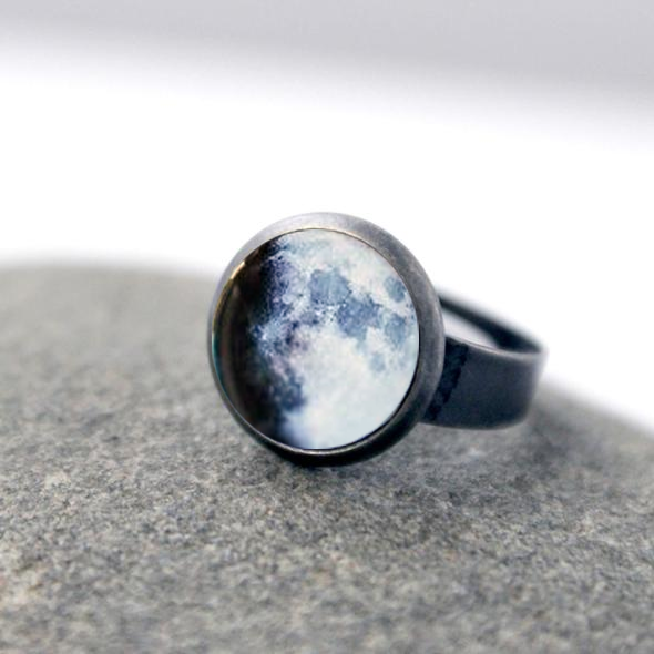 My Moon Custom Adjustable Ring