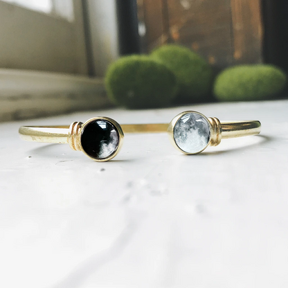 My Moon Cuff Bracelet - 2 Custom Moon Dates